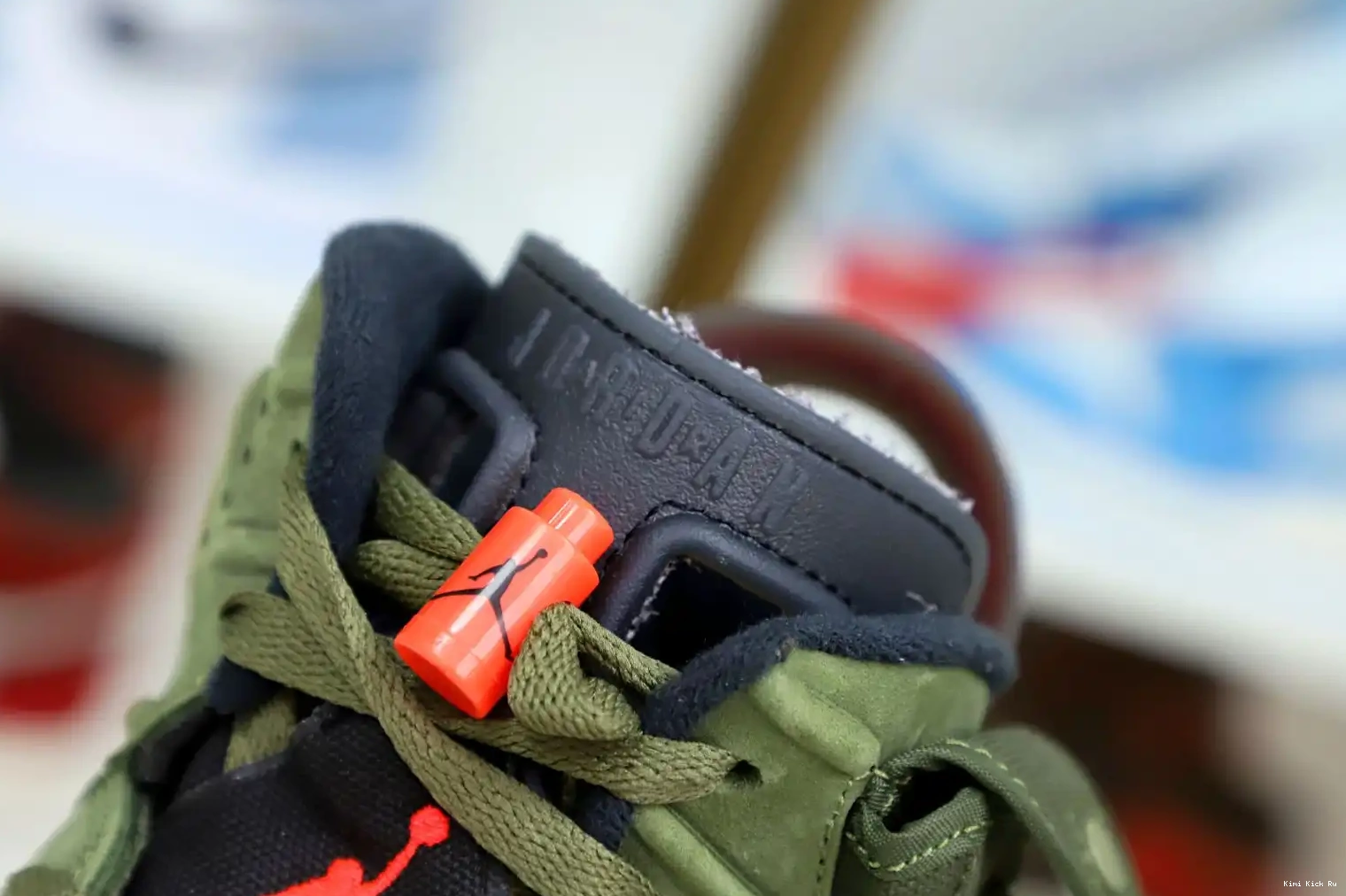 Kimikick AIR RETRO 'OLIVE' 6 SCOTT JORDAN TRAVIS X 0815